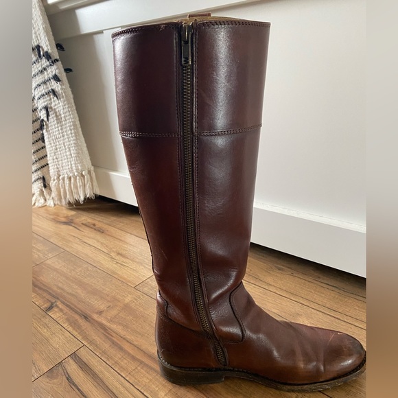 Frye Tall Jayden Button Boots Size 8.5 Color Redwood - Picture 4 of 8